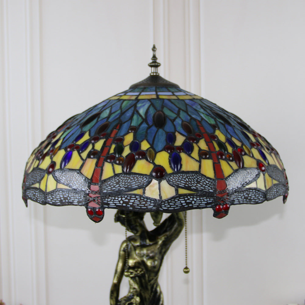 Stained Glass Beauty Resin 2-Light Table Lamp