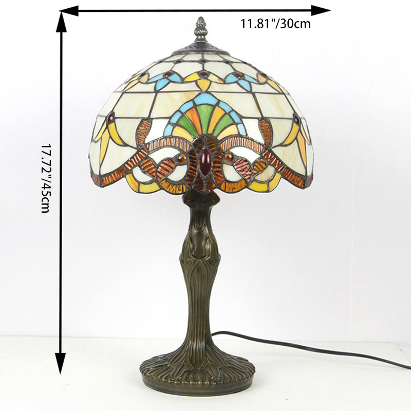 Stained Glass Dome Aolly Table Lamp