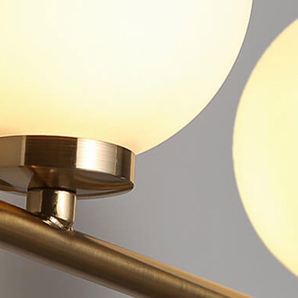 Milk White Round Ball 2-Light Wall Lamp