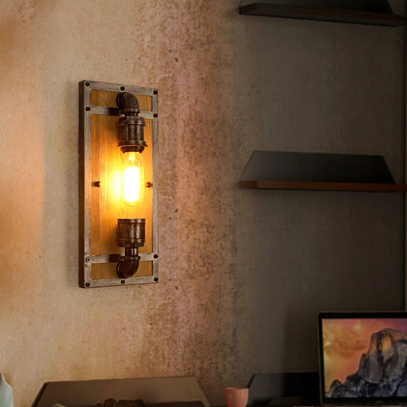 Wood Cage Wall Lamp