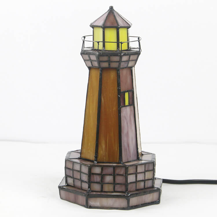 Tower Stained Glass Table Lamp