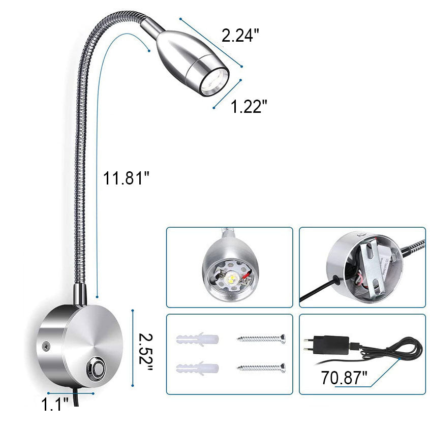 Modern Tube USB Wall Lamp