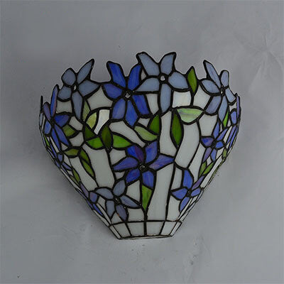Flower Stained Glass Bowl Wall Lamp