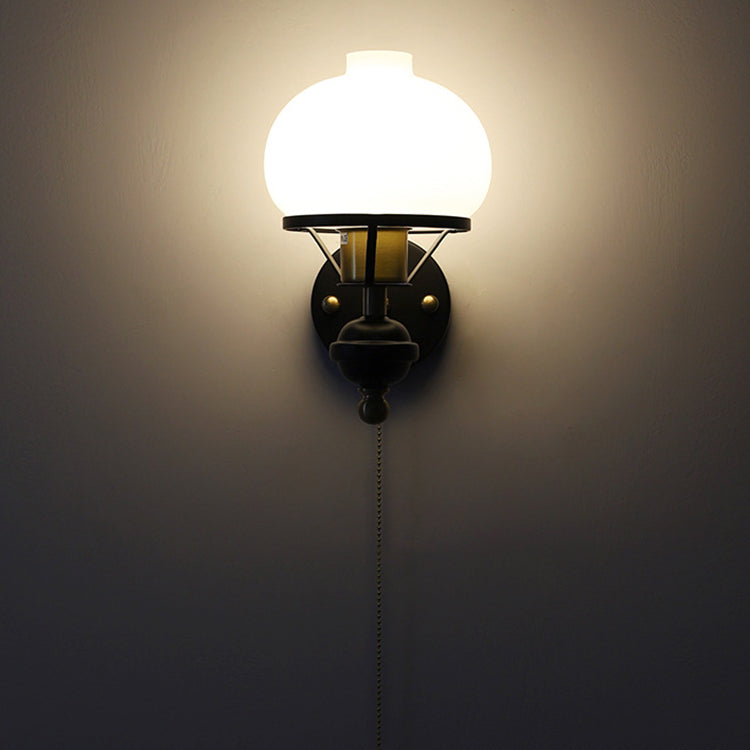 Geometric Circle Glass Iron Wall Lamp