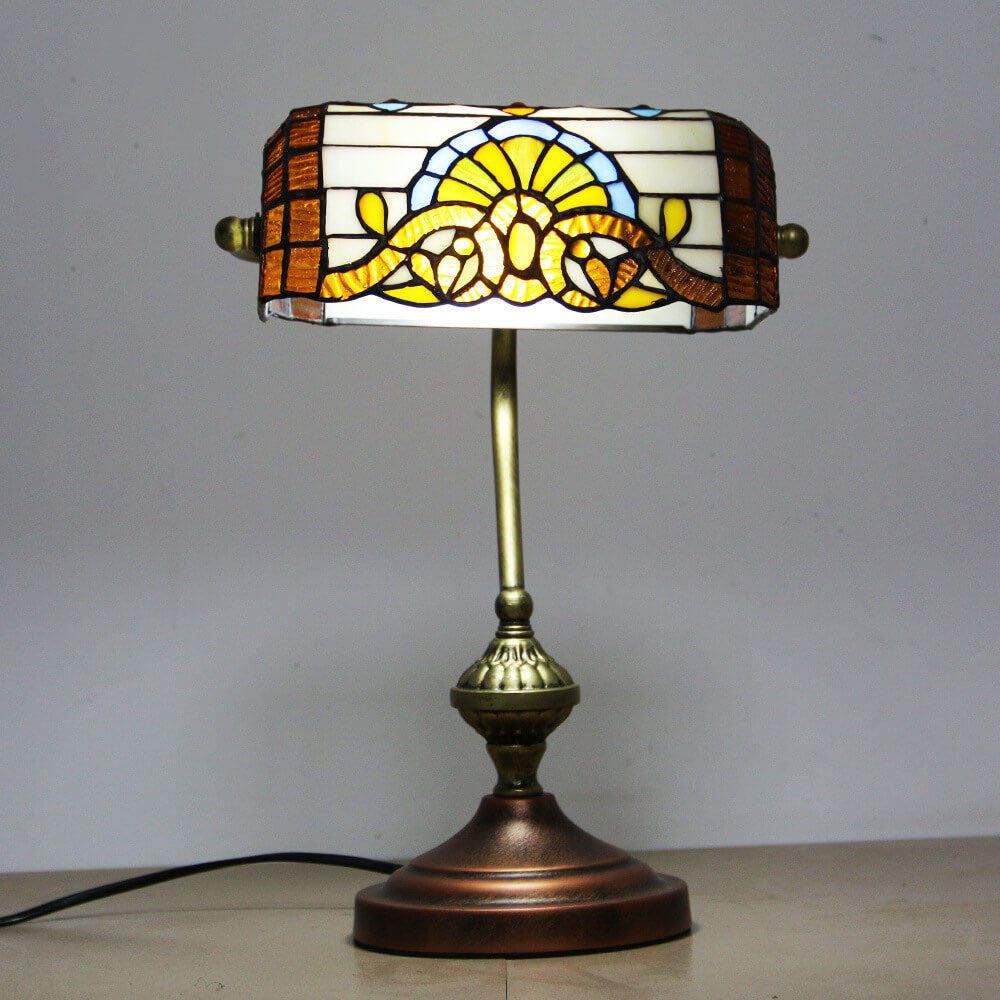 Bank Glass Hardware Table Lamp