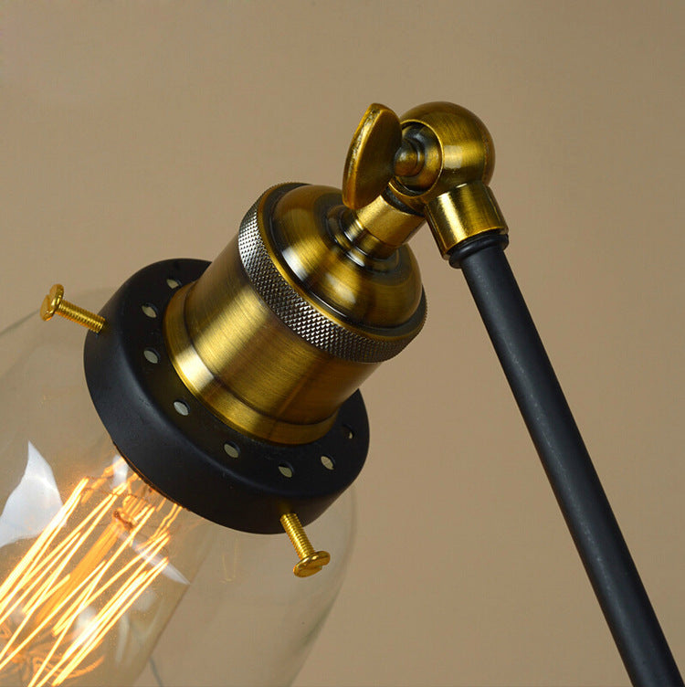 Iron Glass Conic Bell Table Lamp
