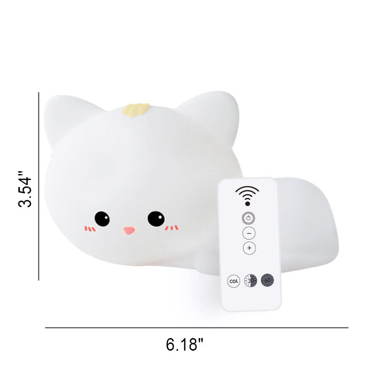Cat Silicone Pat Remote Table Lamp