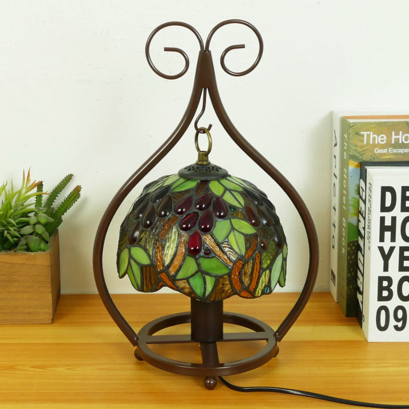 Style Heart Stained Glass Table Lamp