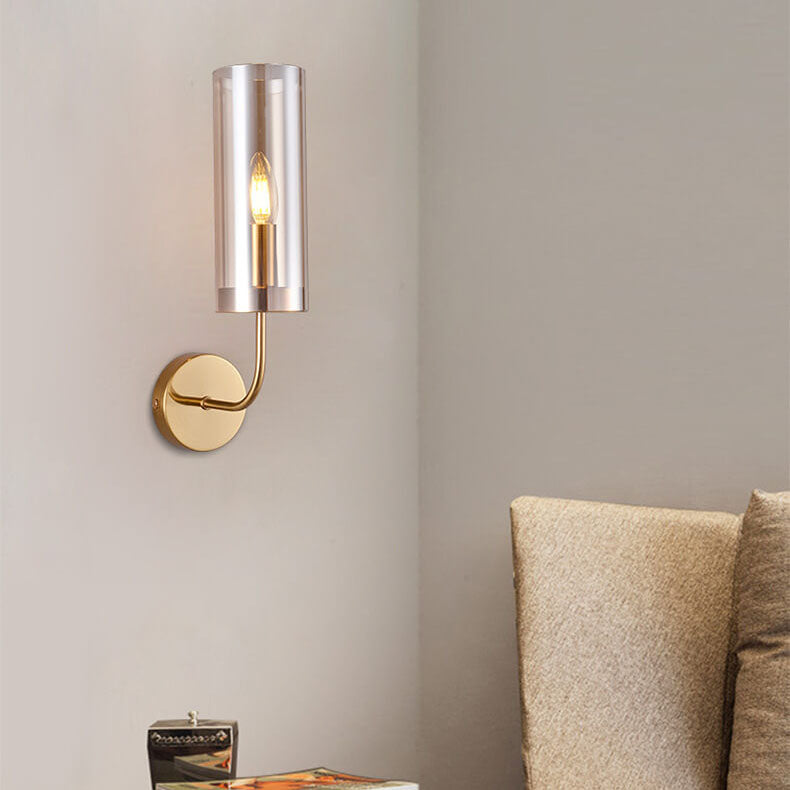 Glass Iron Wall Lamp