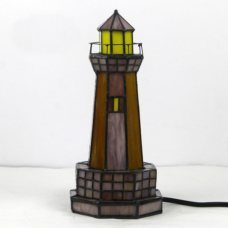 Tower Stained Glass Table Lamp