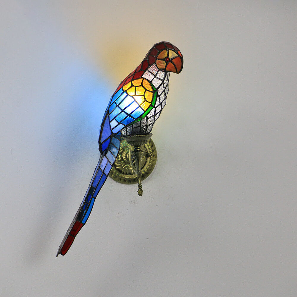 Parrot Stained Glass Wall Lamp