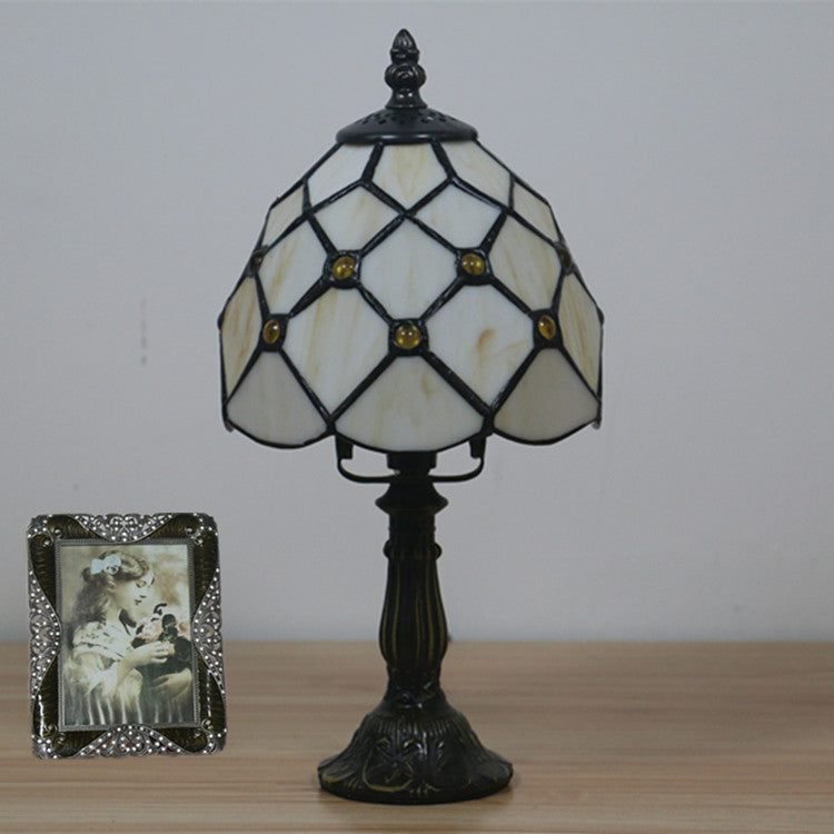 Style Stained Glass Cone Table Lamp