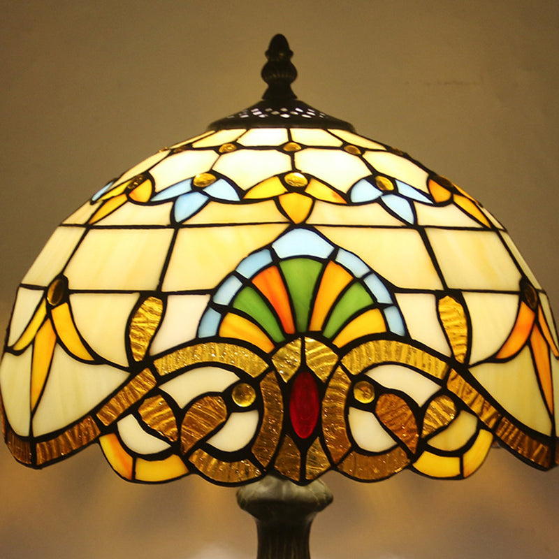 Stained Glass Dome Aolly Table Lamp