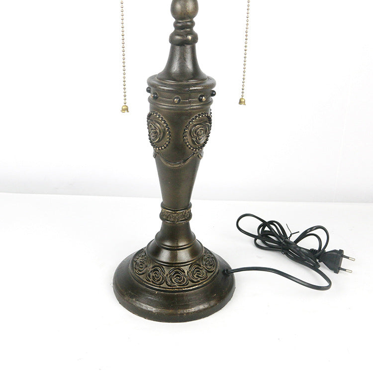 Half Ball Rose Resin 2-Light Table Lamp