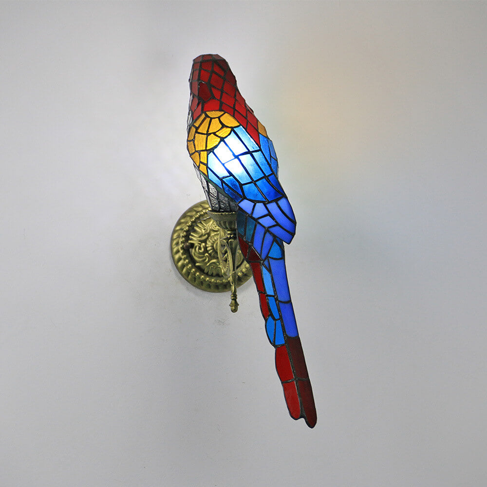 Parrot Stained Glass Wall Lamp