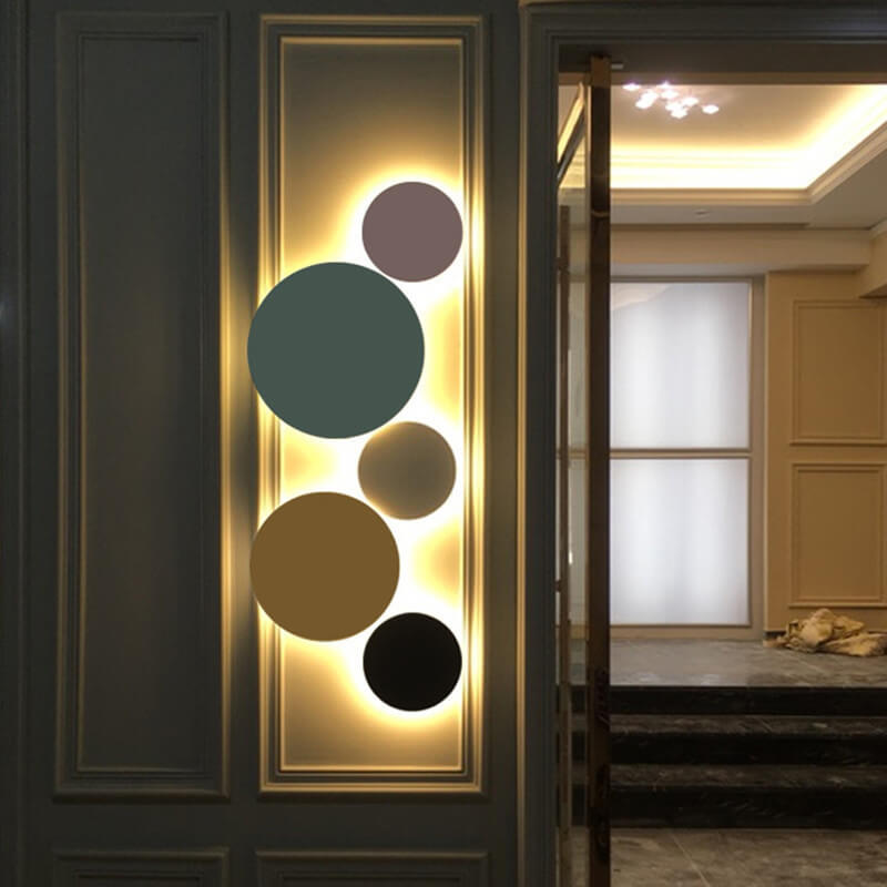 Colorful Round Iron Wall Lamp