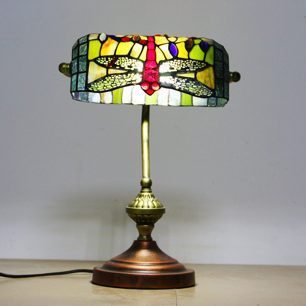 Bank Glass Hardware Table Lamp
