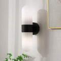 Capsule Iron Glass Bedroom 2-Light Wall Lamp