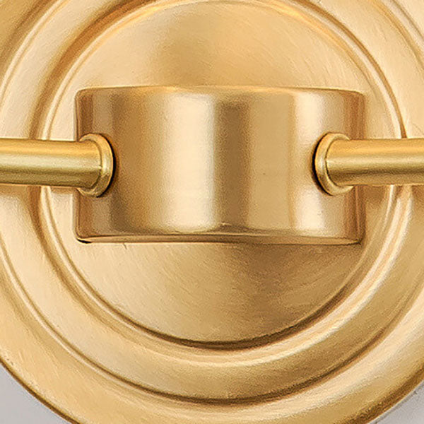 Brass Fabric Glass Straight Wall Lamp