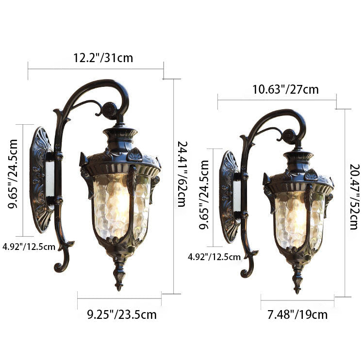 Cylinder Lantern Aluminum Glass Outdoor Light