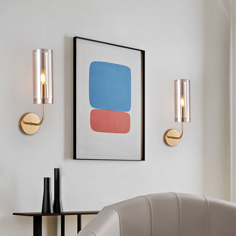 Glass Iron Wall Lamp