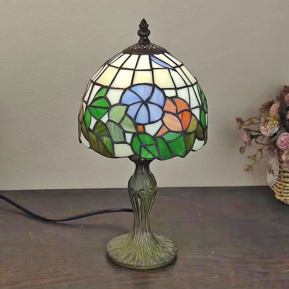 Dome Flower Zinc Stained Table Lamp