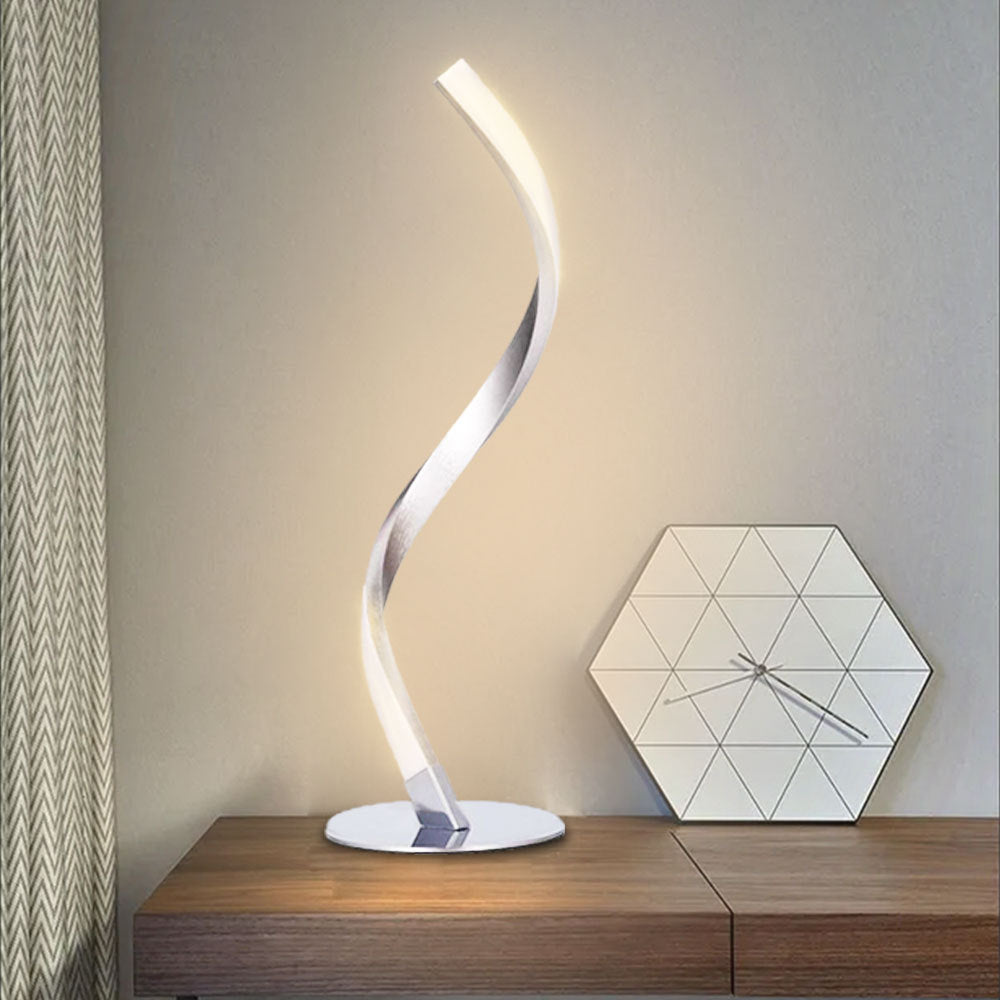Aluminum Spiral Strip Home Table Lamp