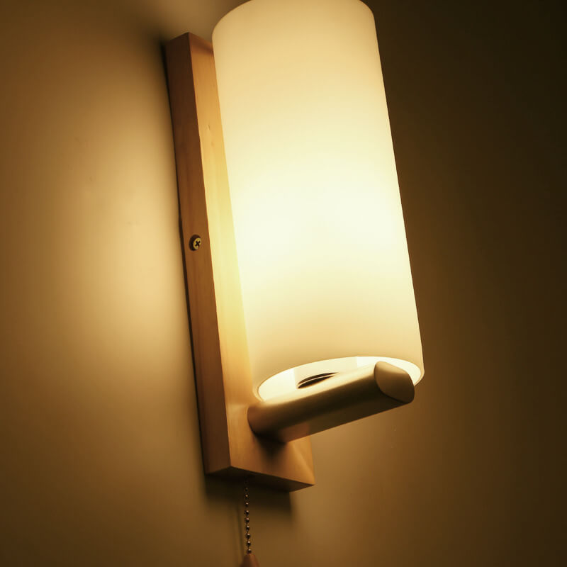 Glass Cylindrical Shape Wall Lamp