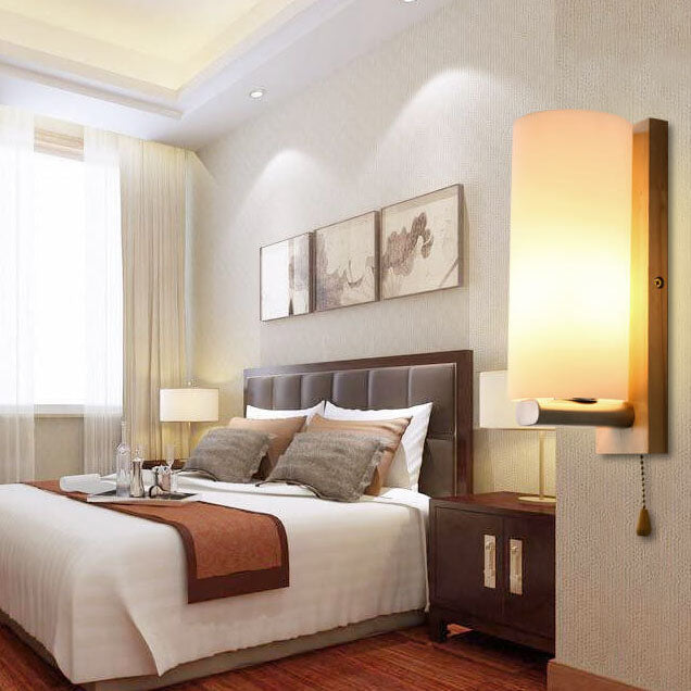 Glass Cylindrical Shape Wall Lamp