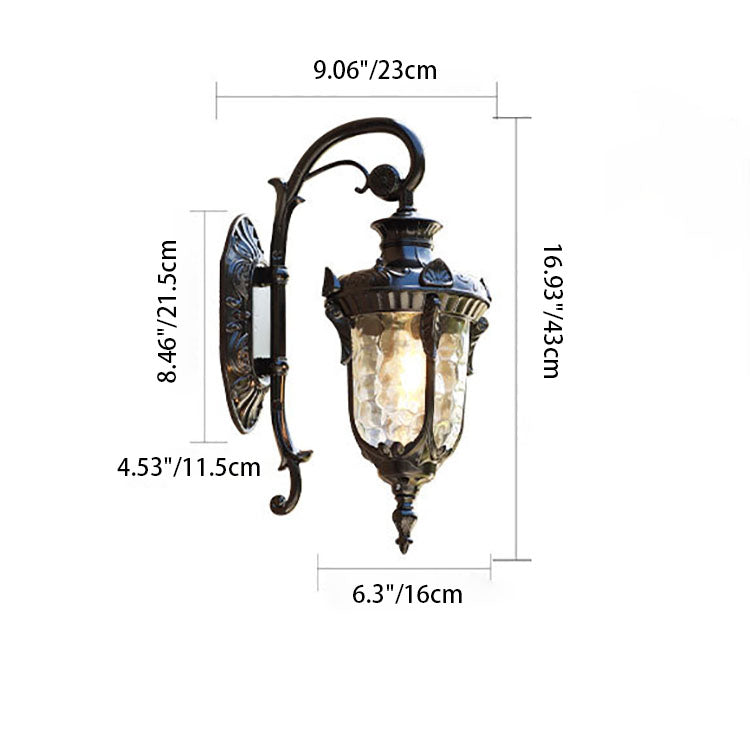Cylinder Lantern Aluminum Glass Outdoor Light