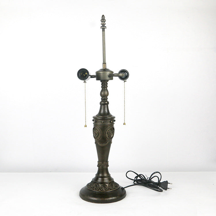 Half Ball Rose Resin 2-Light Table Lamp