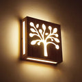 Solid Wood Happy Tree Wall Lamp