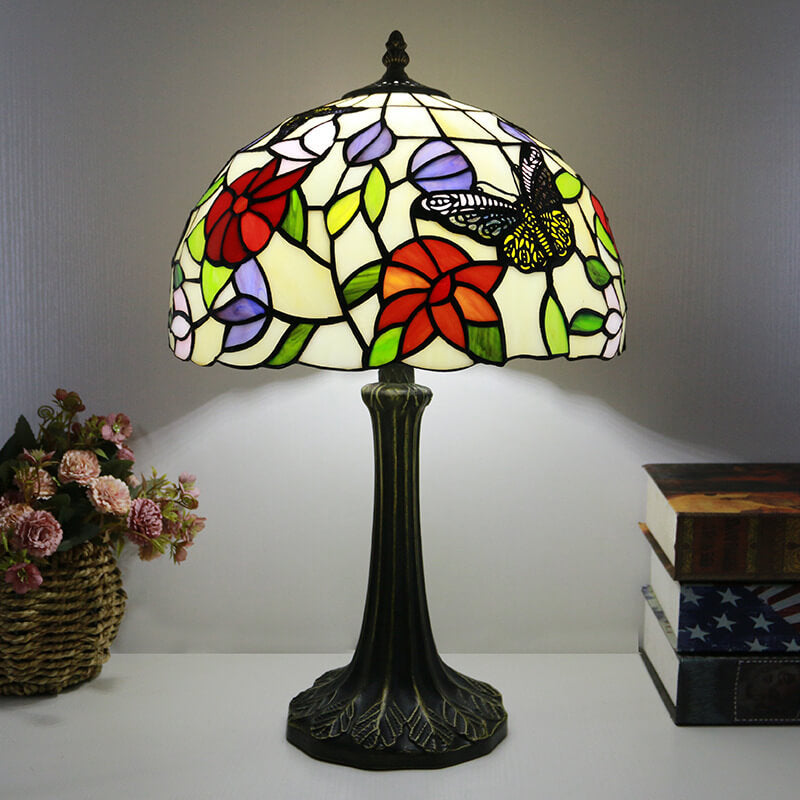 Stained Glass Dome Hardware Table Lamp