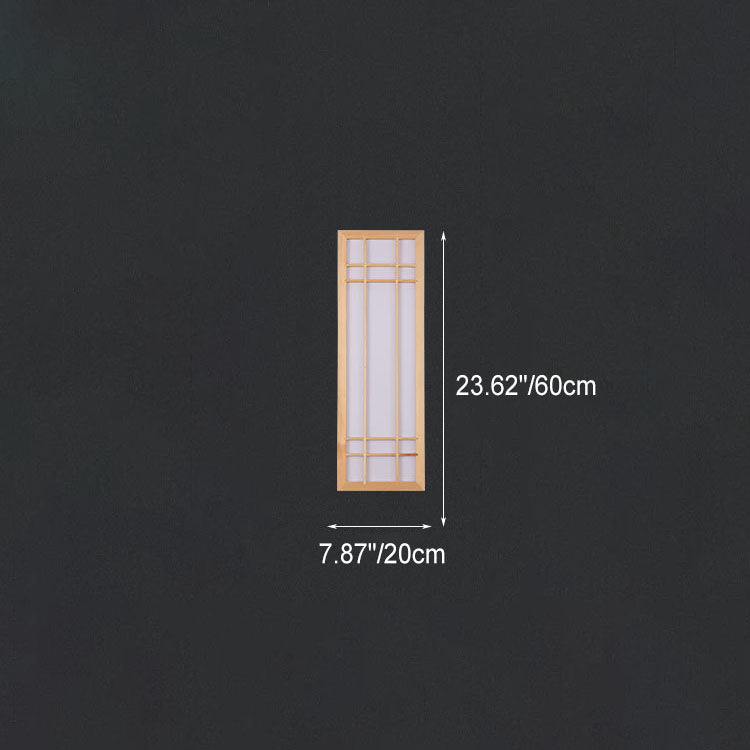 Rectangle Solid Wood Acrylic Wall Lamp
