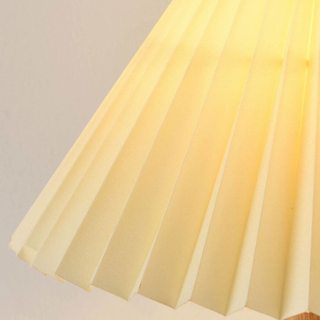 Milk Yellow Pleated Geometric Table Lamp