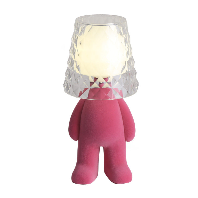Acrylic Lampshade Electroplating Golden Table Lamp