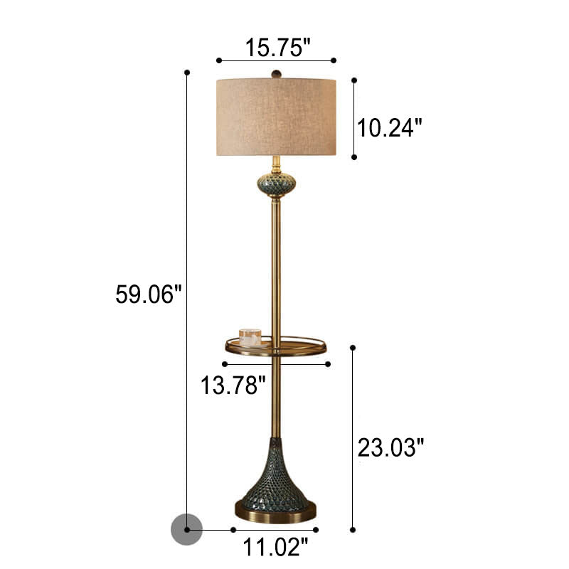 European Luxury Plate Ceramic Floor Lamp