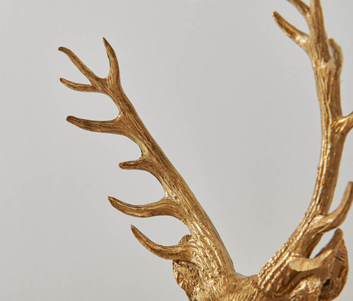 Deer Head Brass Crystal Wall Lamp
