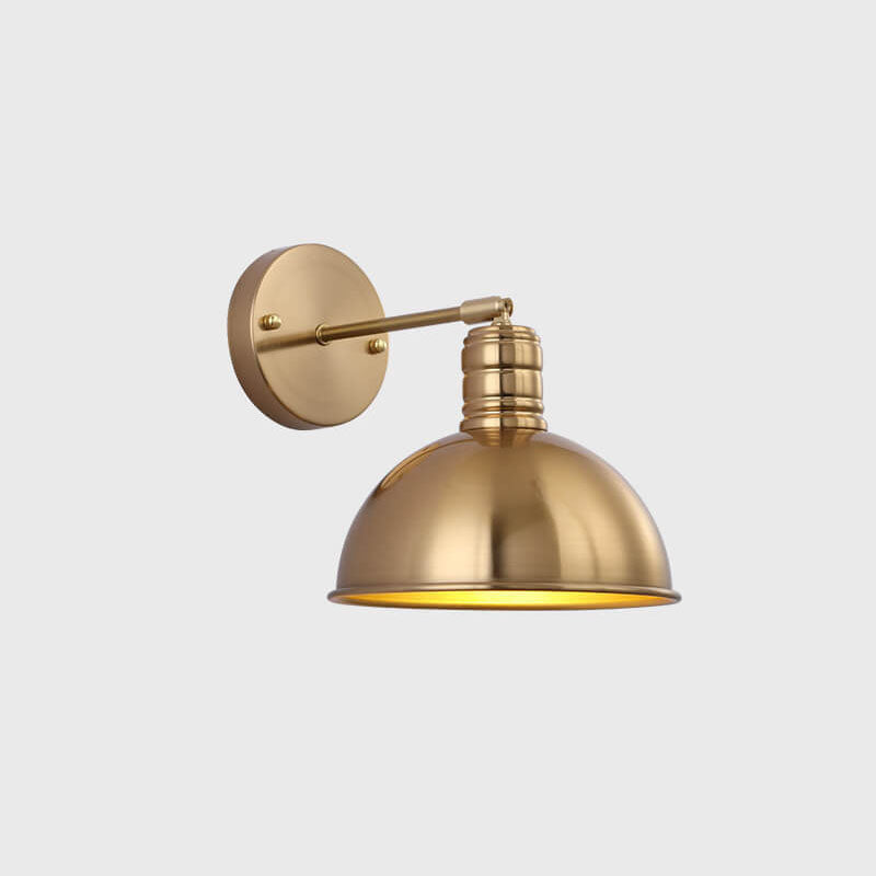 Iron Plated Brass Cone Wall Lamp