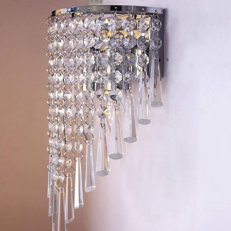 Crystal Tassel 2-Light Wall Lamp
