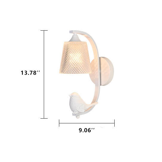 Glass Resin Bird Wall Lamp