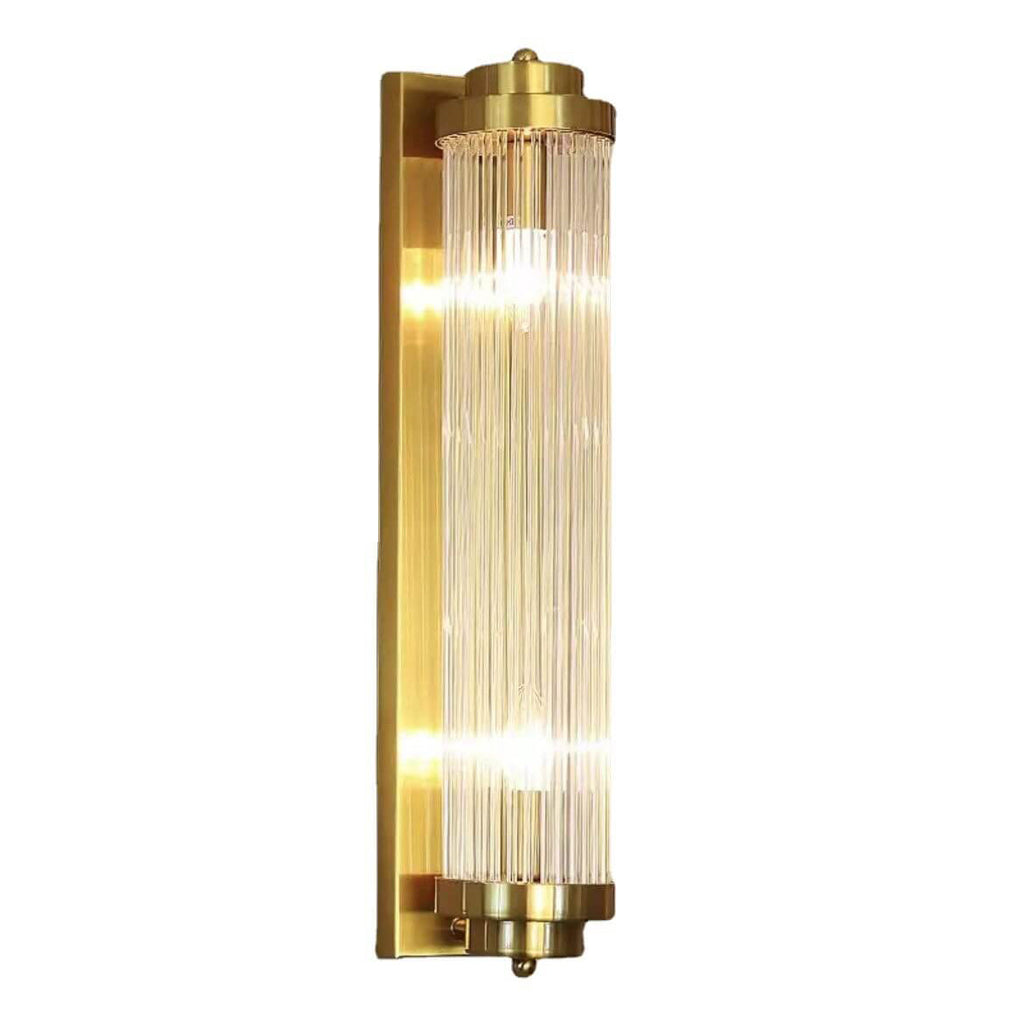 Crystal Cylinder Column Rotation 2-Light Wall Lamp