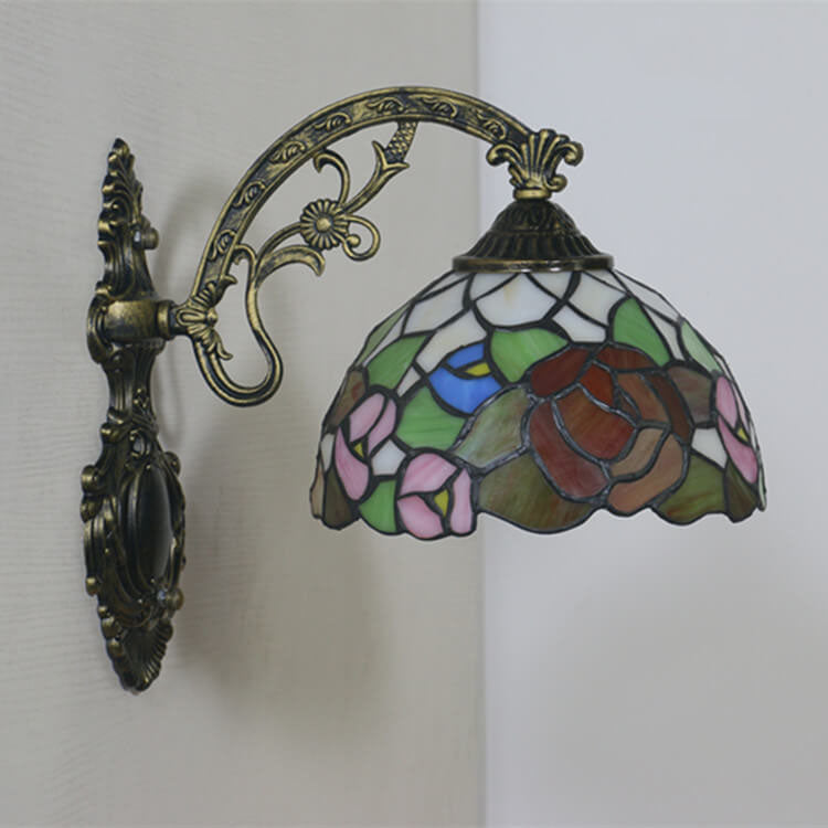 Flower Stained Glass Wall Lamp