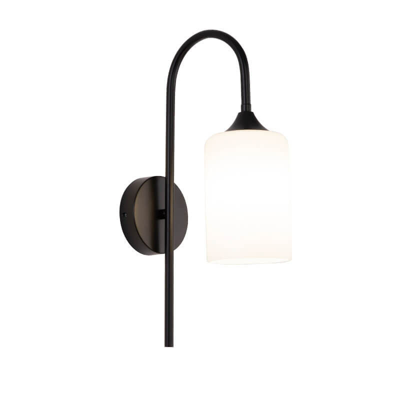 Glass Cylindrical Bending Arm Wall Lamp