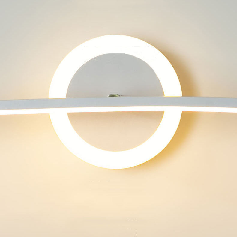 Curved Line Mirror Front Wall Lamp