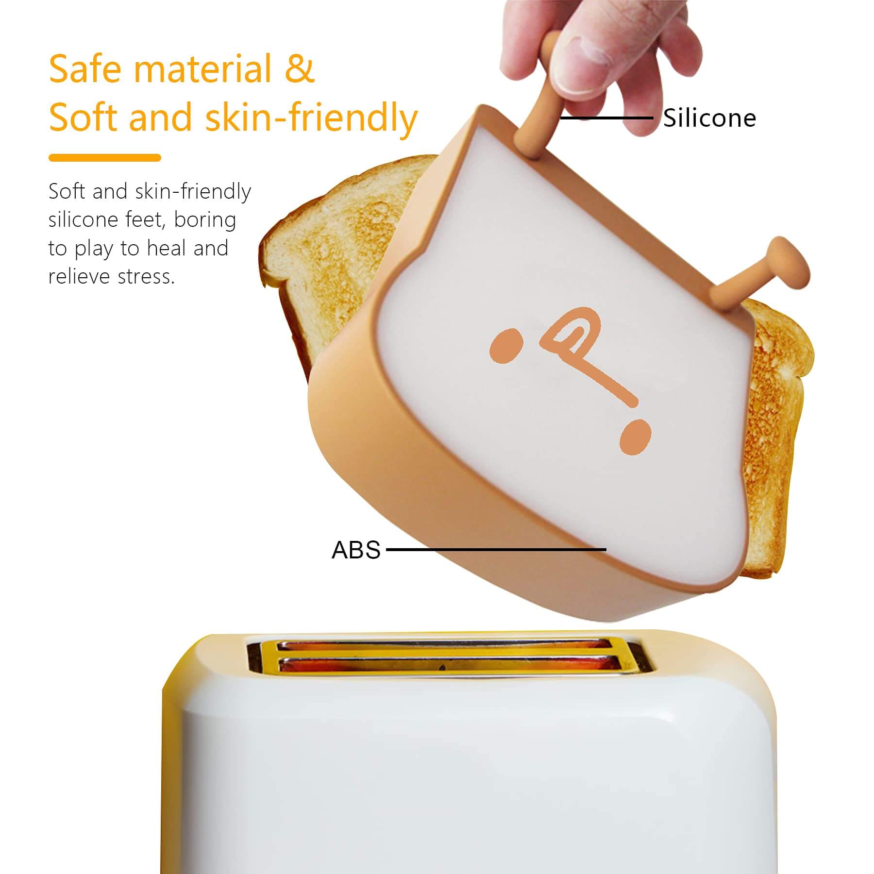 Cute Toast Bread Night Table Lamp