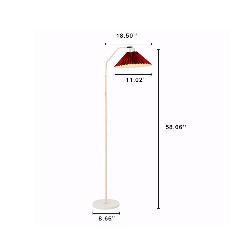 Minimalist Fabric Pleated Shade Floor Lamp