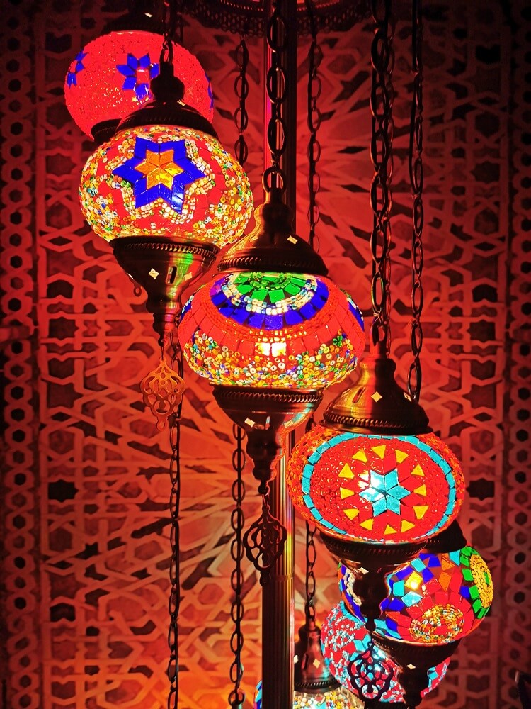 Retro Turkish Moroccan Globe 9-Light Floor Lamp