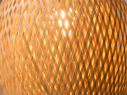 Bamboo Weaving Handwoven Round Wall Lamp