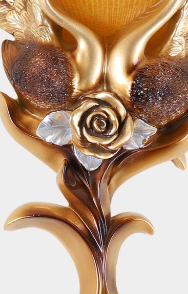 Swan Carving Flared Glass Wall Lamp